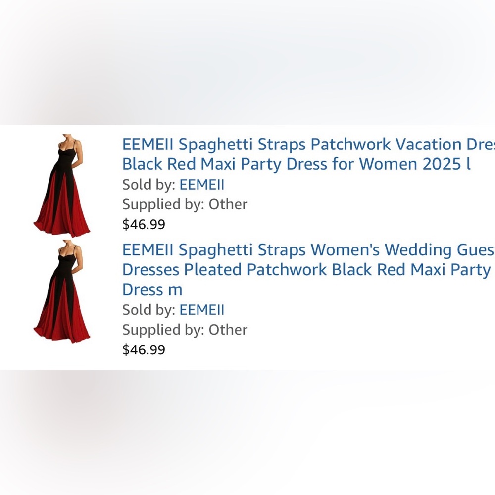 Elegant Black and Red Evening Gown - Picture 2 of 7